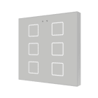 ZENNIO - Flat 6 v2. Interrupteur capacitif en verre - 6 boutons - Argent