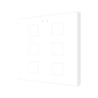 ZENNIO - Flat 6 v2. Interrupteur capacitif en verre - 6 boutons - Blanc