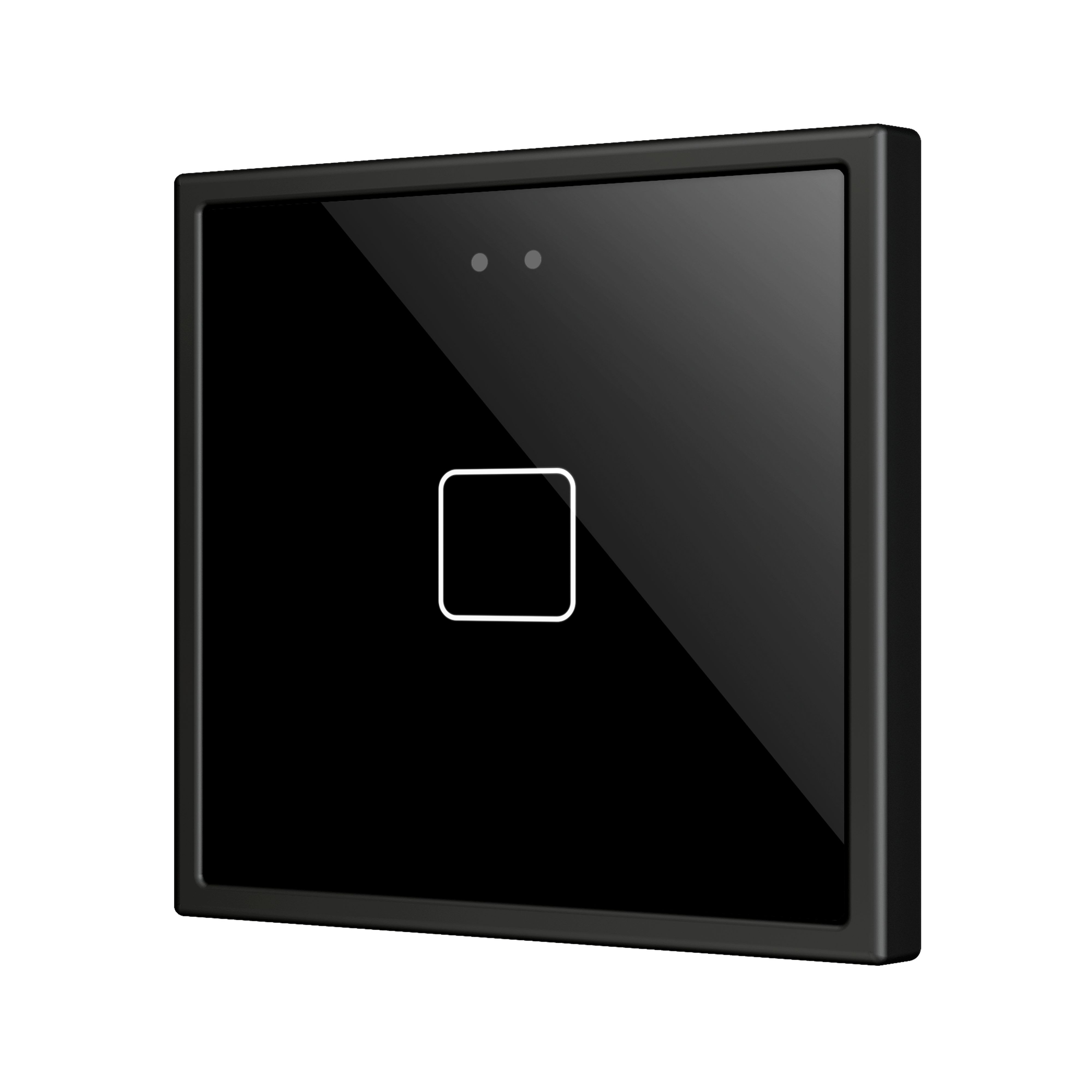 ZENNIO - Flat 70 X1. Interrupteur capacitif en verre 70x70 ? 1 bouton - Anthracite (ca...