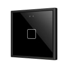 ZENNIO - Flat 70 X1. Glass Capacitive push button 70x70 - 1 button - Anthracite (ZS70 ...