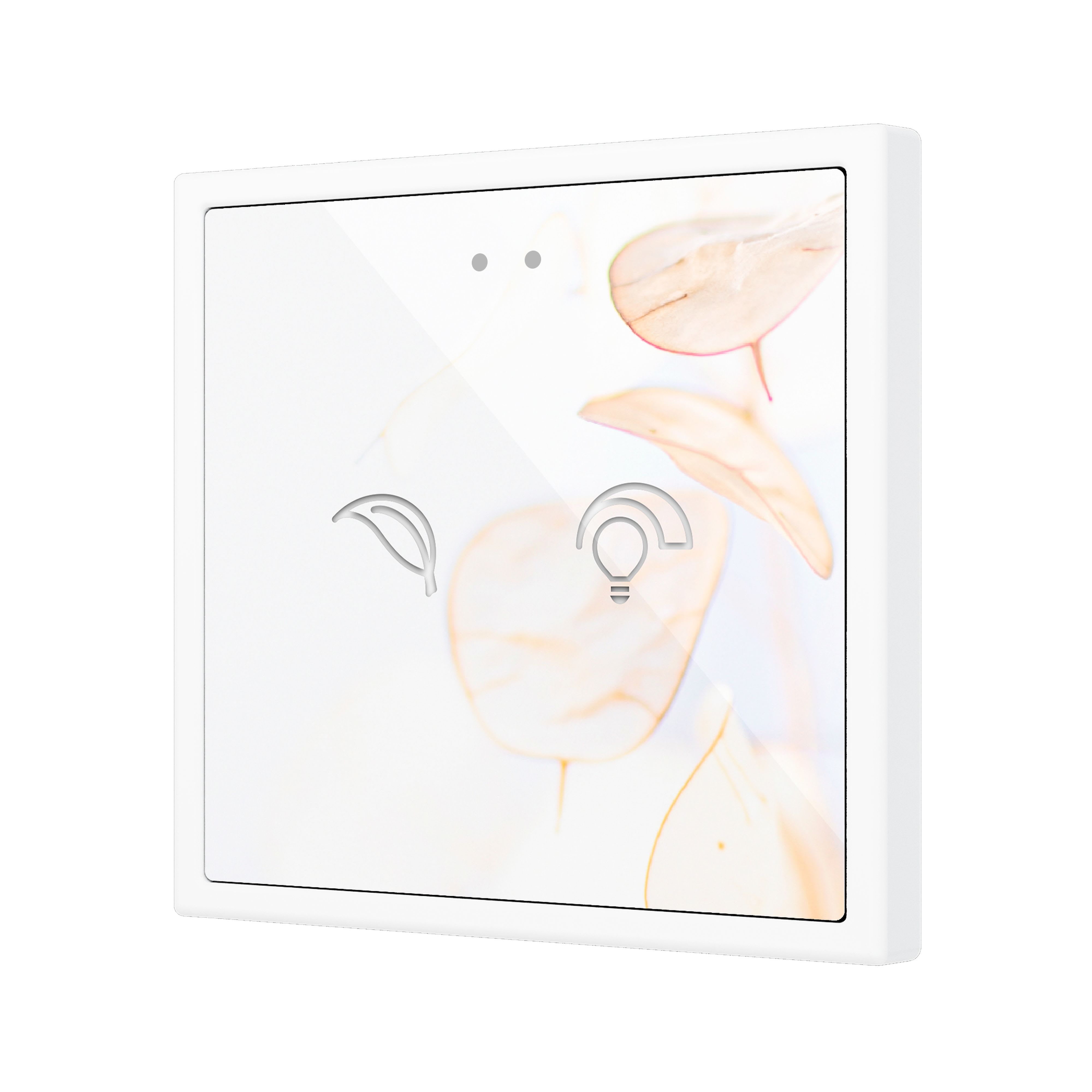 ZENNIO - Flat 70 X2. Interrupteur capacitif en verre 70x70 ? 2 boutons - Personnalisé ...