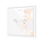 ZENNIO - Flat 70 X2. Interrupteur capacitif en verre 70x70 ? 2 boutons - Personnalisé ...