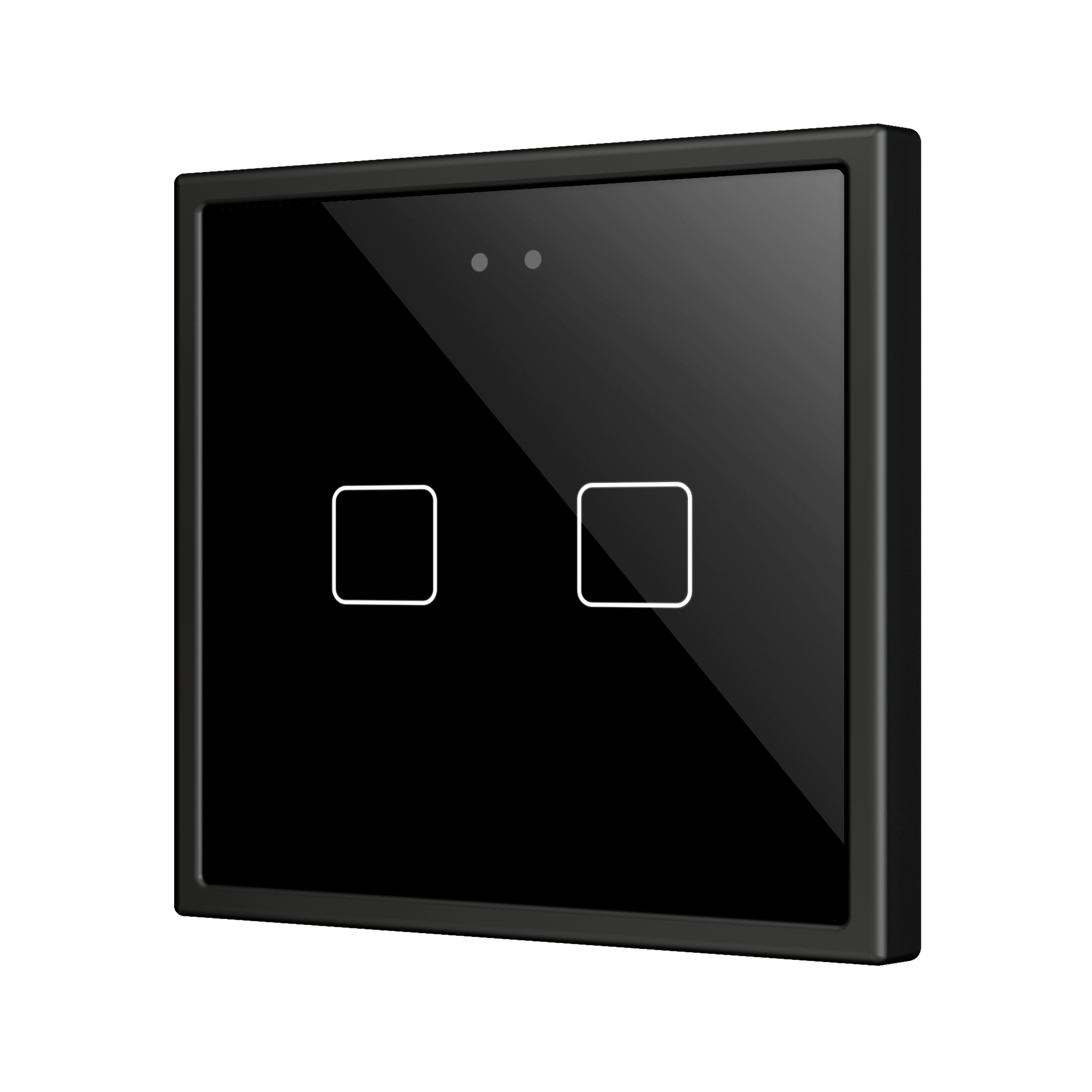 ZENNIO - Flat 70 X2. Glass Capacitive push button 70x70 - 2 buttons - Anthracite (ZS70...