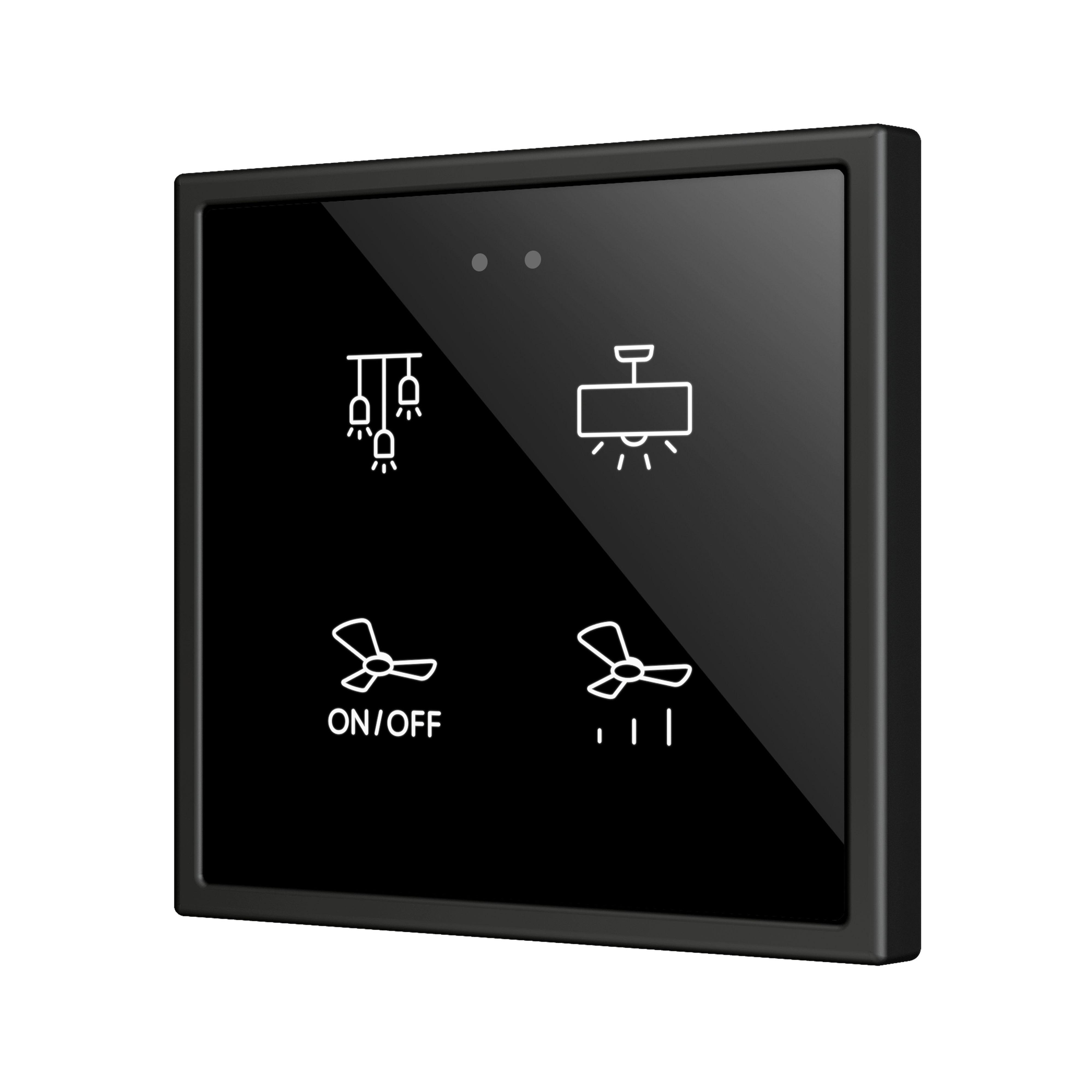 ZENNIO - Flat 70 X4. Interrupteur capacitif en verre 70x70 ? 4 boutons - Personnalisé ...