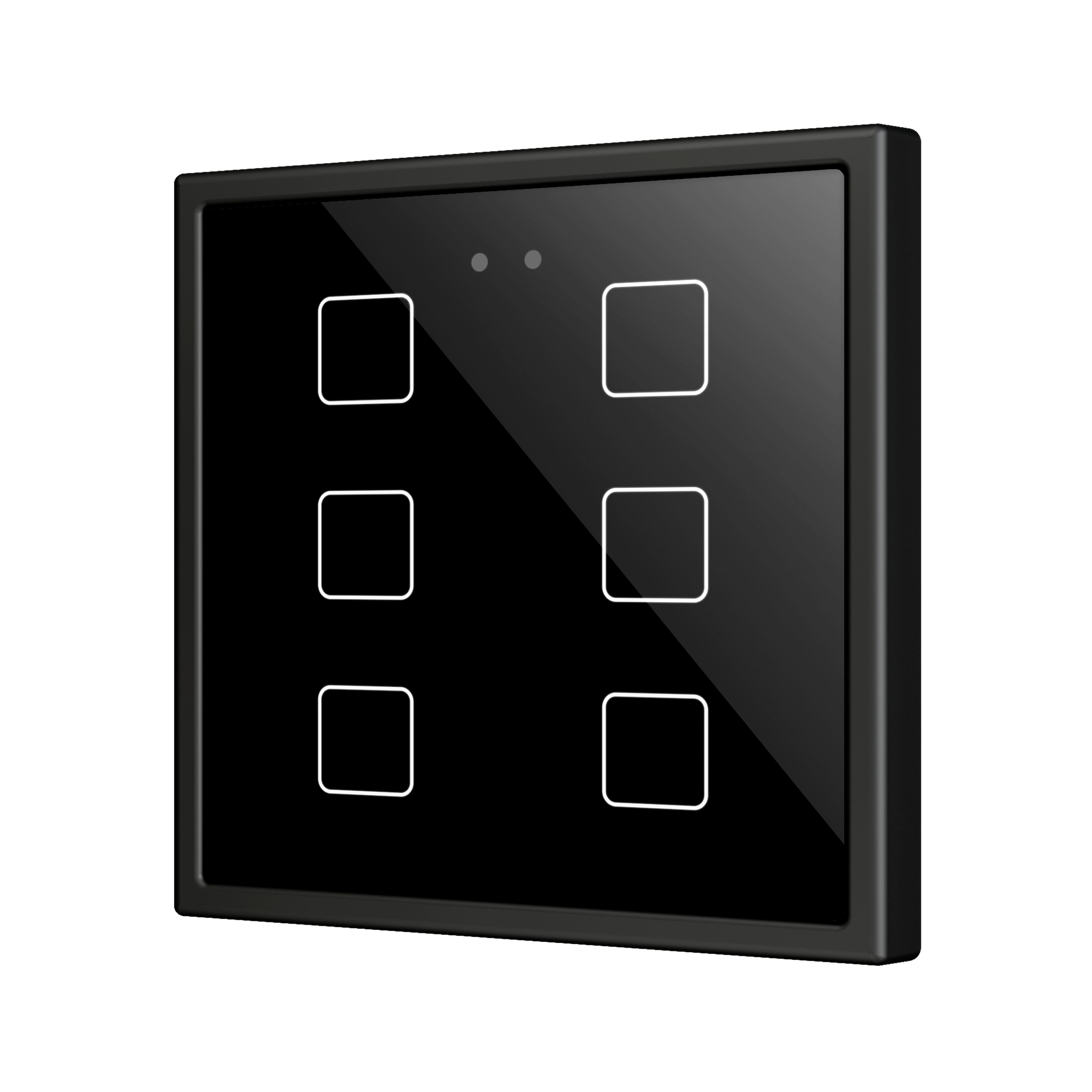 ZENNIO - Flat 70 X6. Interrupteur capacitif en verre 70x70 ? 6 boutons - Anthracite (c...