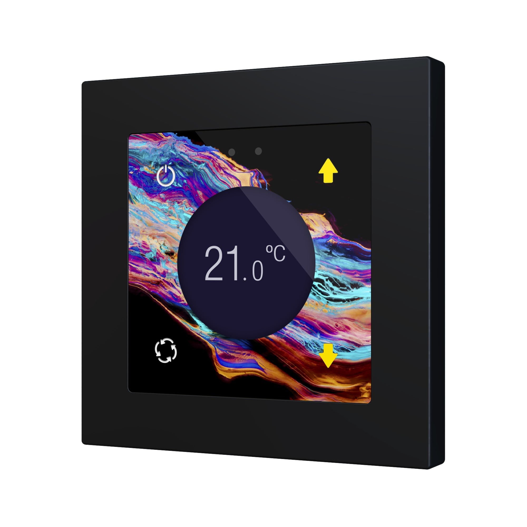 ZENNIO FRANCE - Flat RGB 55 Display. Interrupteur capacitif en verre avec écran - Personnalis...