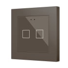 ZENNIO FRANCE - Flat RGB 55 X2. Interrupteur capacitif en verre 55 x 55 - 2 boutons - Moka (c...