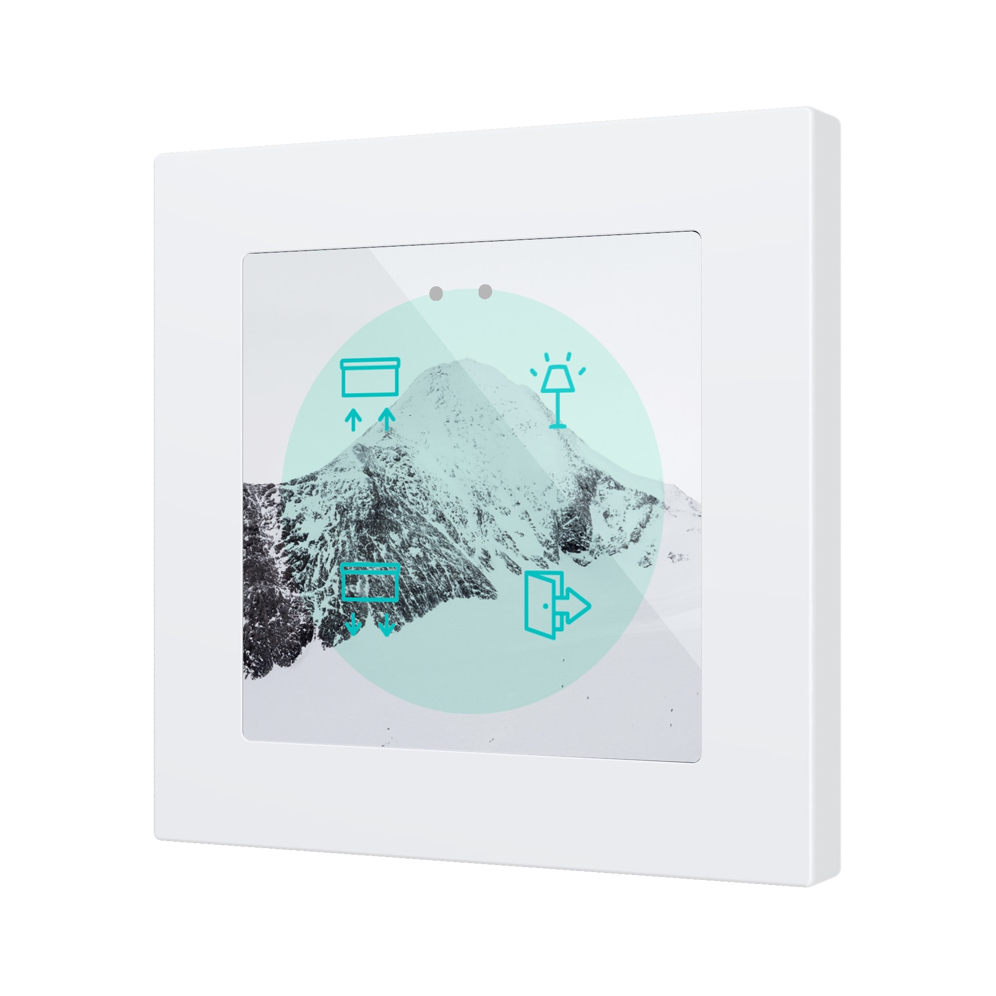 ZENNIO FRANCE - Flat RGB 55 X4. Interrupteur capacitif en verre 55 x 55 - 4 boutons - Personn...