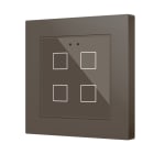 ZENNIO FRANCE - Flat RGB 55 X4. Interrupteur capacitif en verre 55 x 55 - 4 boutons - Moka (c...