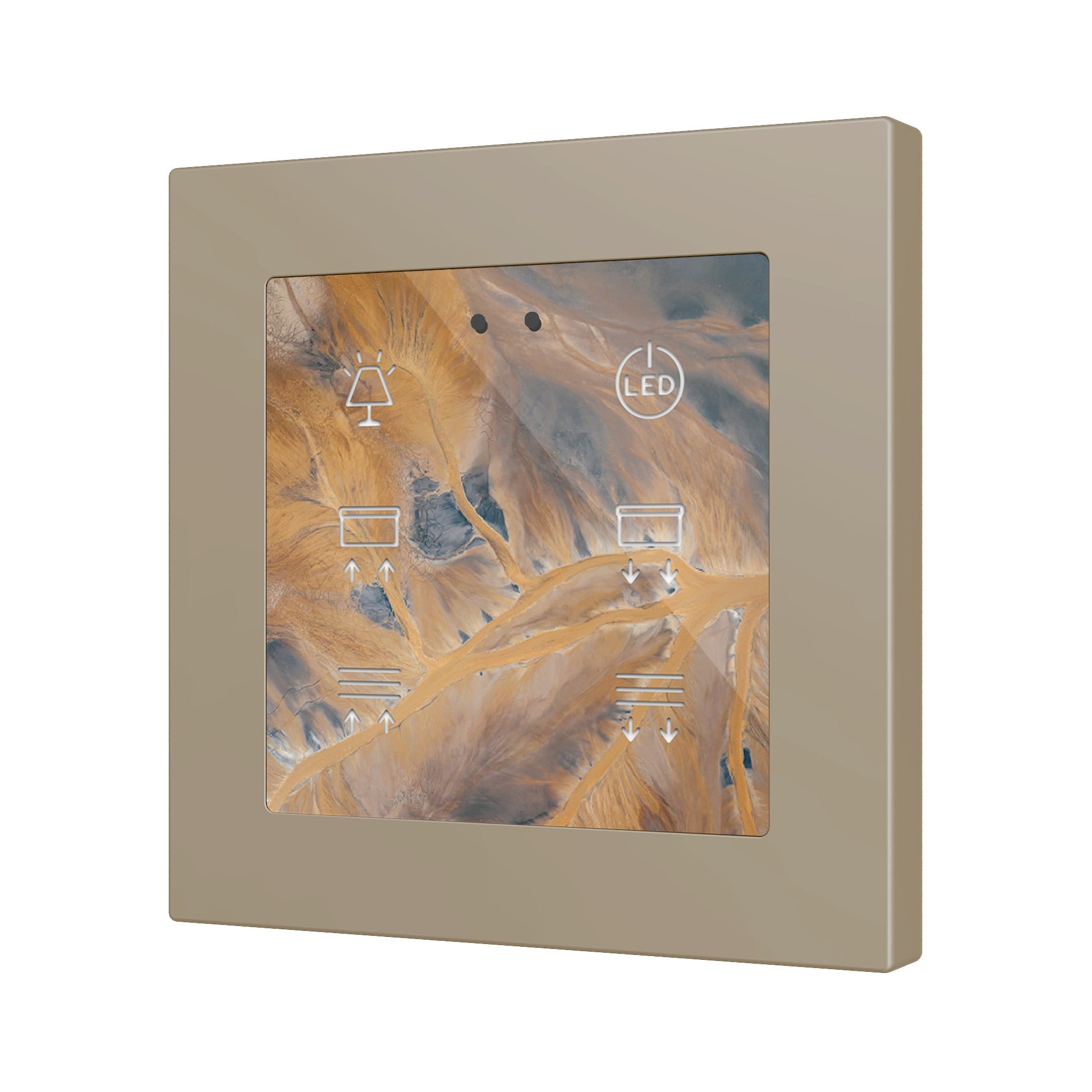 ZENNIO FRANCE - Flat RGB 55 X6. Interrupteur capacitif en verre 55 x 55 - 6 boutons - Personn...