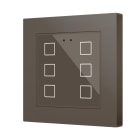ZENNIO FRANCE - Flat RGB 55 X6. Interrupteur capacitif en verre 55 x 55 - 6 boutons - Moka (c...