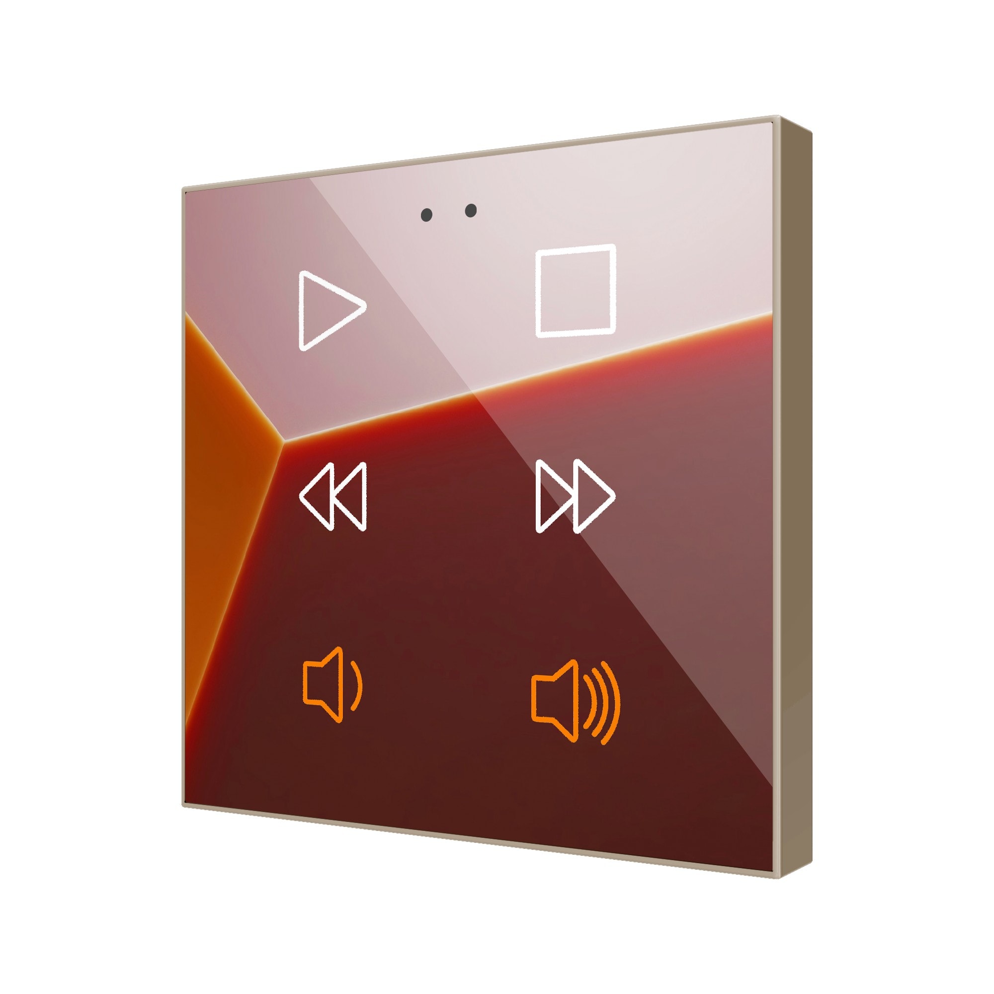 ZENNIO FRANCE - Flat RGB 6. Interrupteur capacitif en verre - 6 boutons - Personnalisation 360°