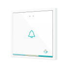 ZENNIO FRANCE - Flat RGB 70 X1. Interrupteur capacitif en verre 70x70 - 1 bouton - Personnali...