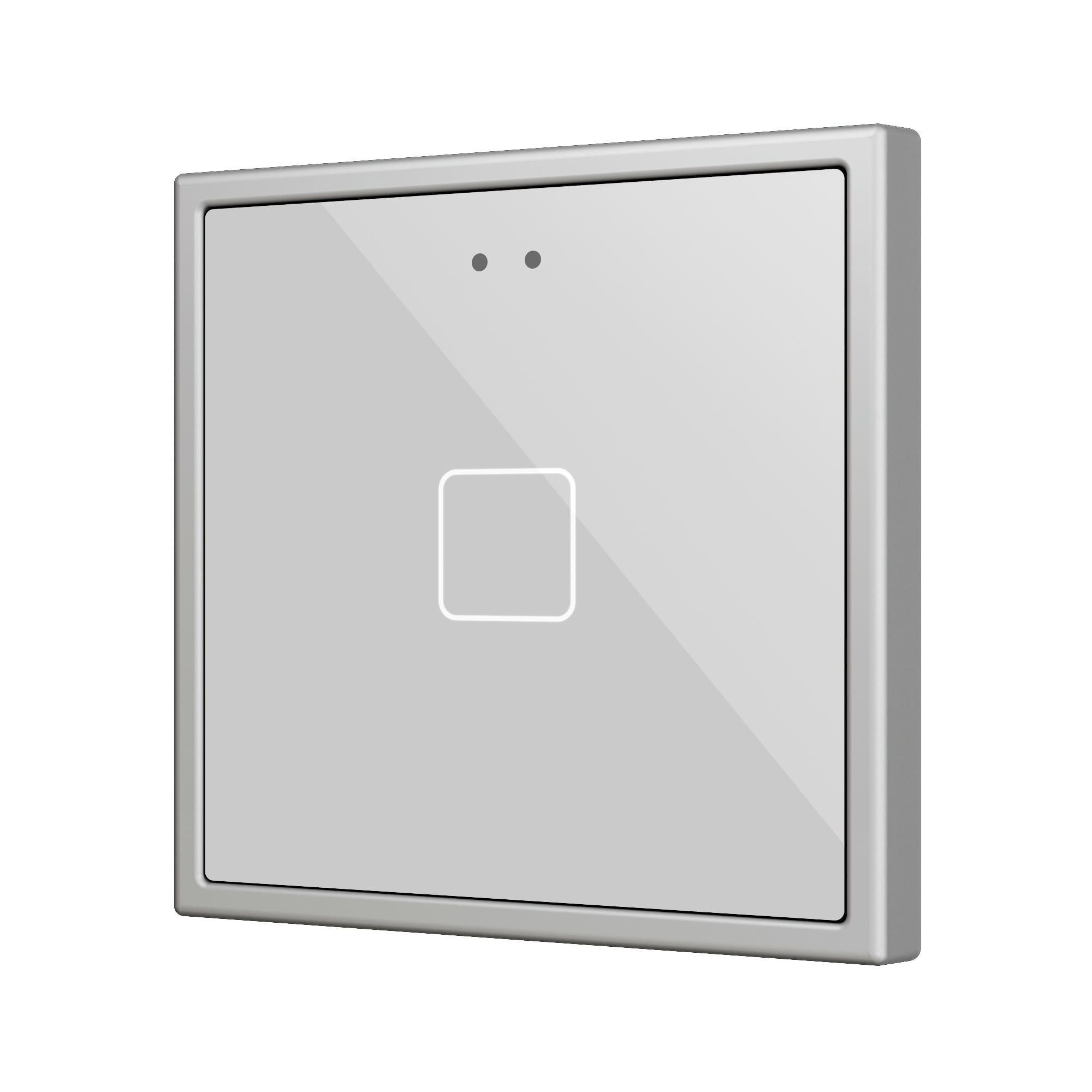 ZENNIO FRANCE - Flat RGB 70 X1. Interrupteur capacitif en verre 70x70 - 1 bouton - Argent (ca...