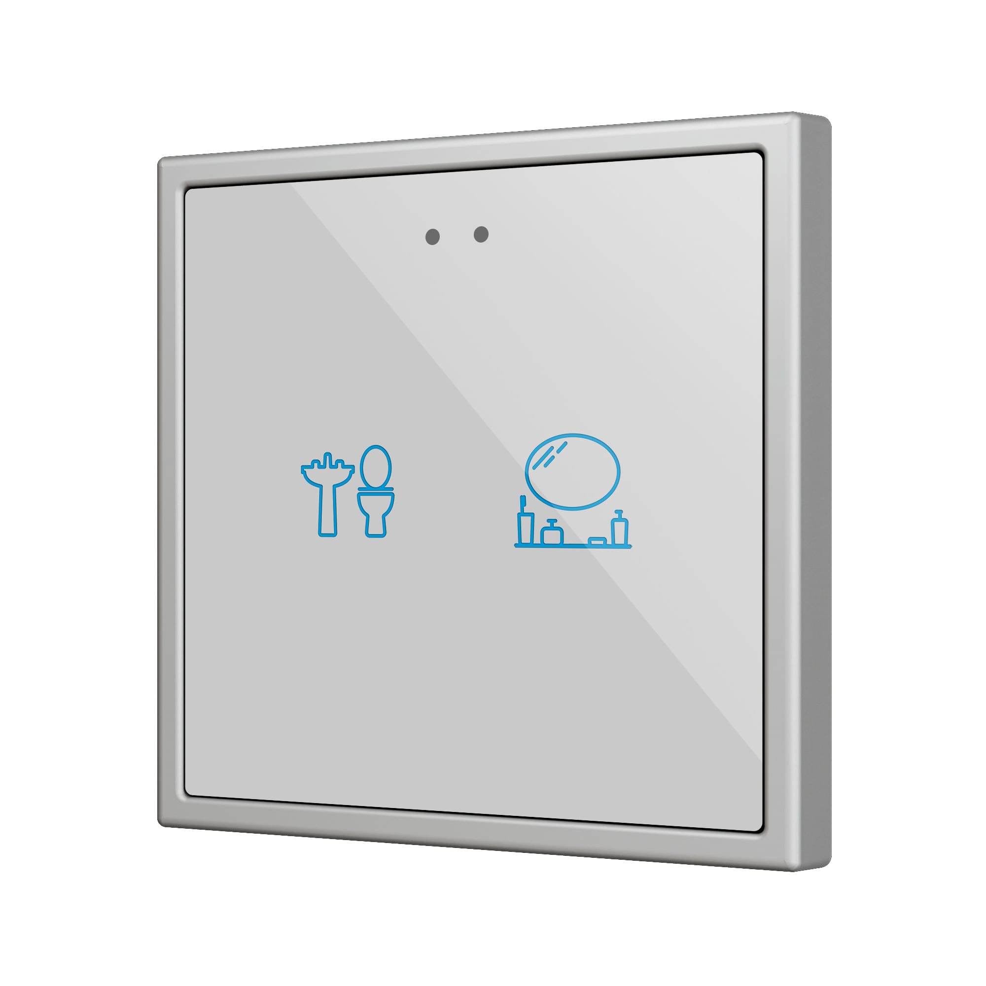 ZENNIO FRANCE - Flat RGB 70 X2. Interrupteur capacitif en verre 70x70 - 2 boutons - Personnal...