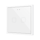 ZENNIO FRANCE - Flat RGB 70 X2. Interrupteur capacitif en verre 70x70 - 2 boutons - Blanc (ca...
