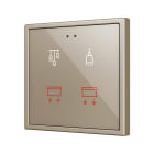 ZENNIO FRANCE - Flat RGB 70 X4. Interrupteur capacitif en verre 70x70 - 4 boutons - Personnal...