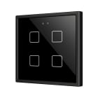 ZENNIO FRANCE - Flat RGB 70 X4. Interrupteur capacitif en verre 70x70 - 4 boutons - Anthracit...