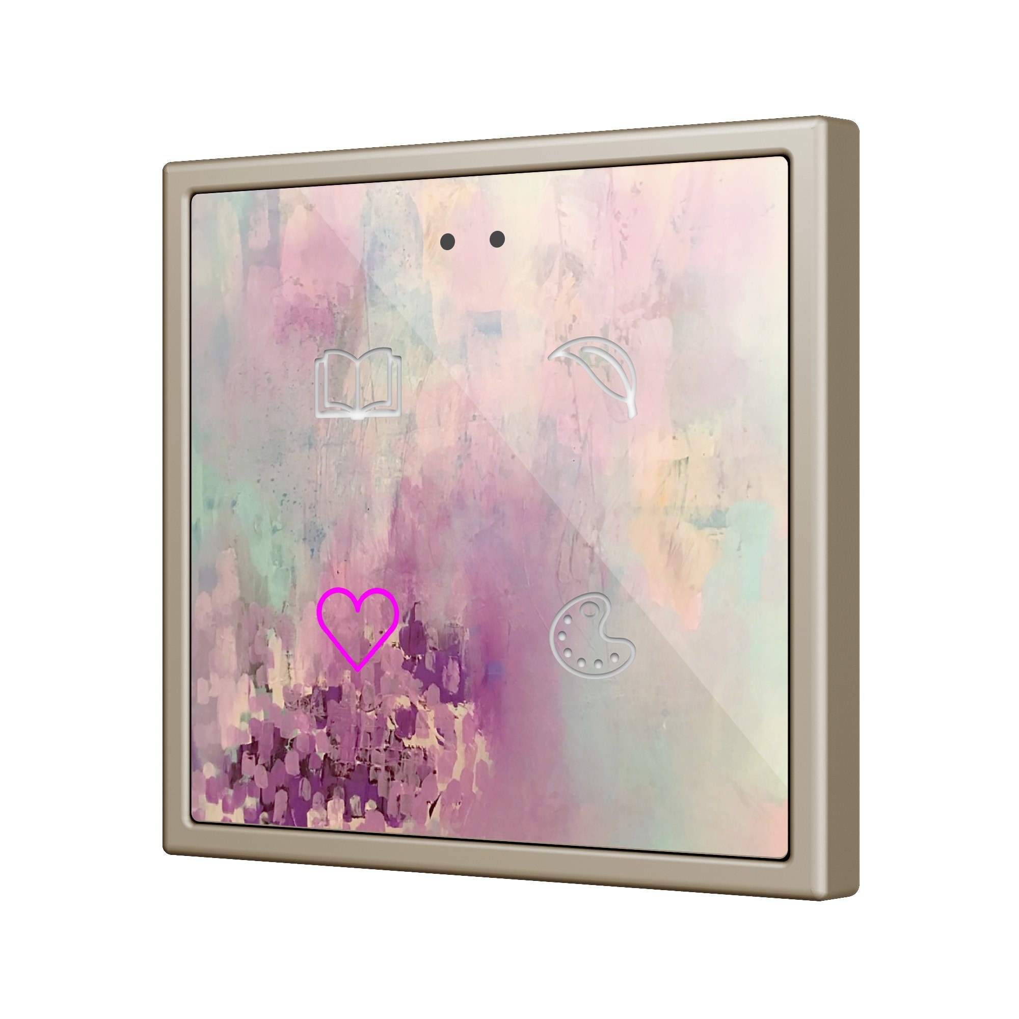 ZENNIO FRANCE - Flat RGB 70 X4. Interrupteur capacitif en verre 70x70 - 4 boutons - Personnal...