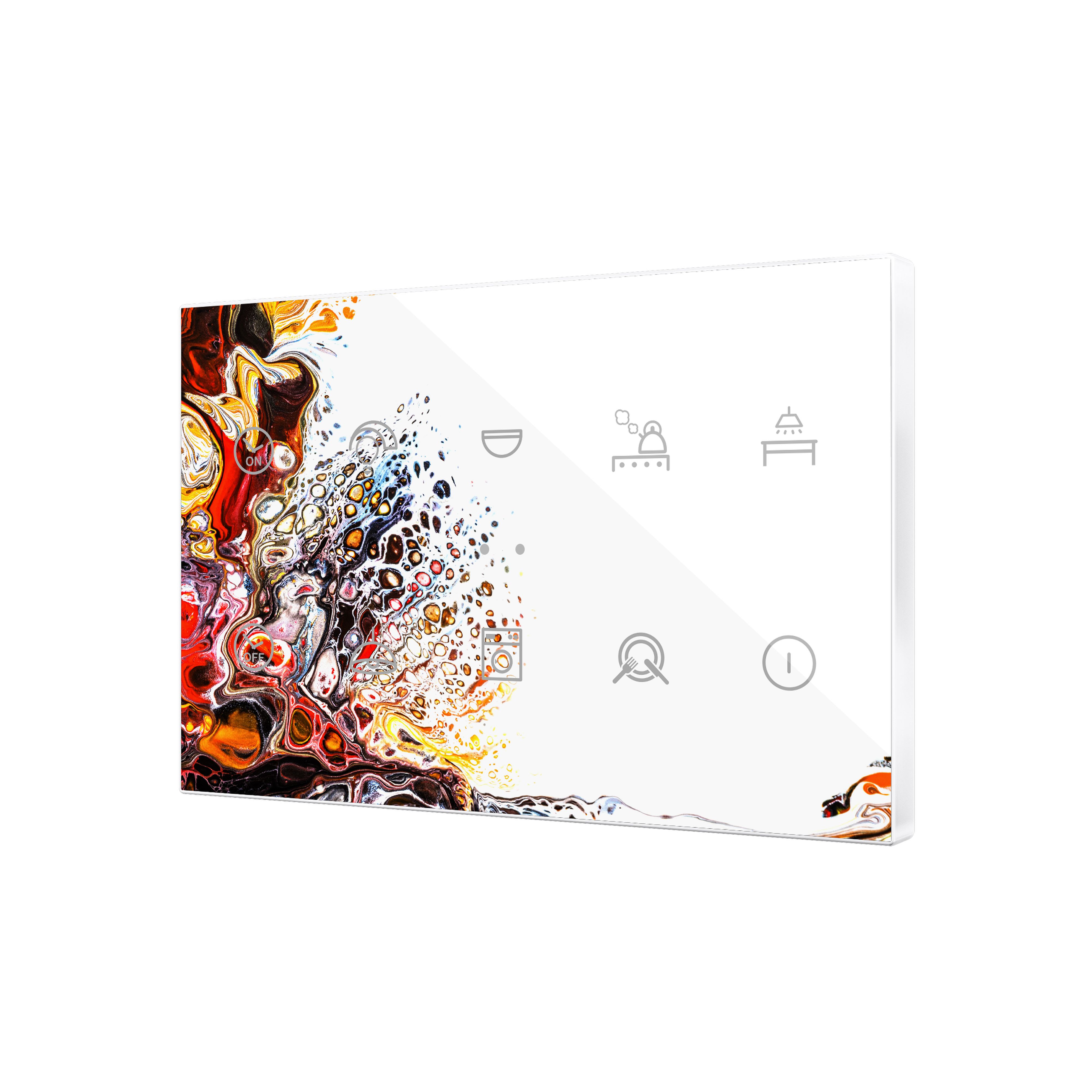 ZENNIO - Flat XL X10. Interrupteur capacitif en verre ? 10 boutons - Personnalisé