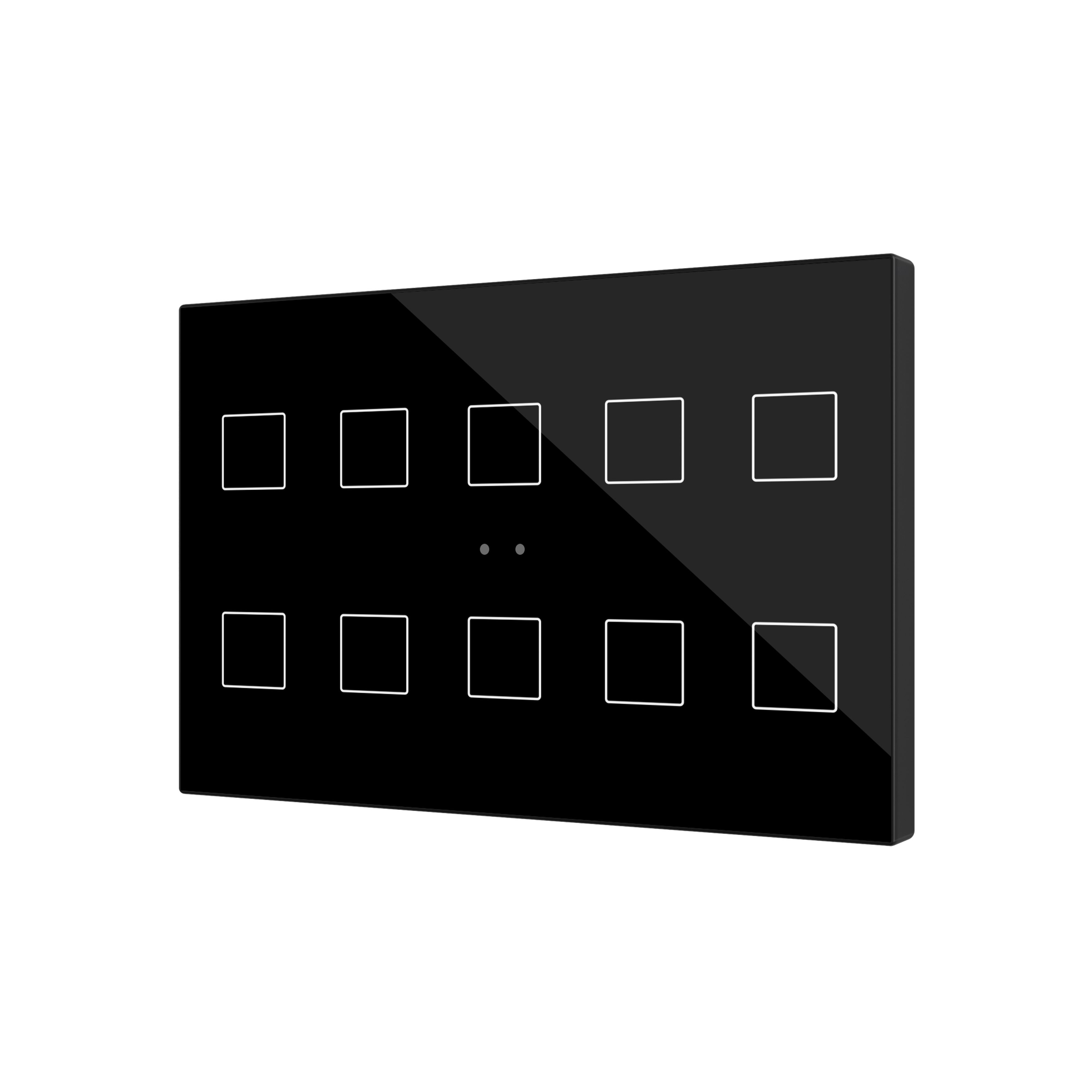 ZENNIO - Flat XL X10. Glass capacitive push button - 10 buttons - Anthracite