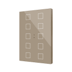 ZENNIO - Flat XL X10. Glass capacitive push button - 10 buttons - Champagne