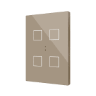 ZENNIO - Flat XL X4. Glass capacitive push button - 4 buttons - Champagne