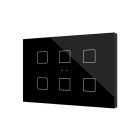 ZENNIO - Flat XL X6. Glass capacitive push button - 6 buttons - Anthracite