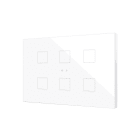ZENNIO - Flat XL X6. Interrupteur capacitif en verre ? 6 boutons - Blanc
