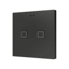 ZENNIO - Tecla 2. PC-ABS Capacitive push button - 2 buttons - Anthracite