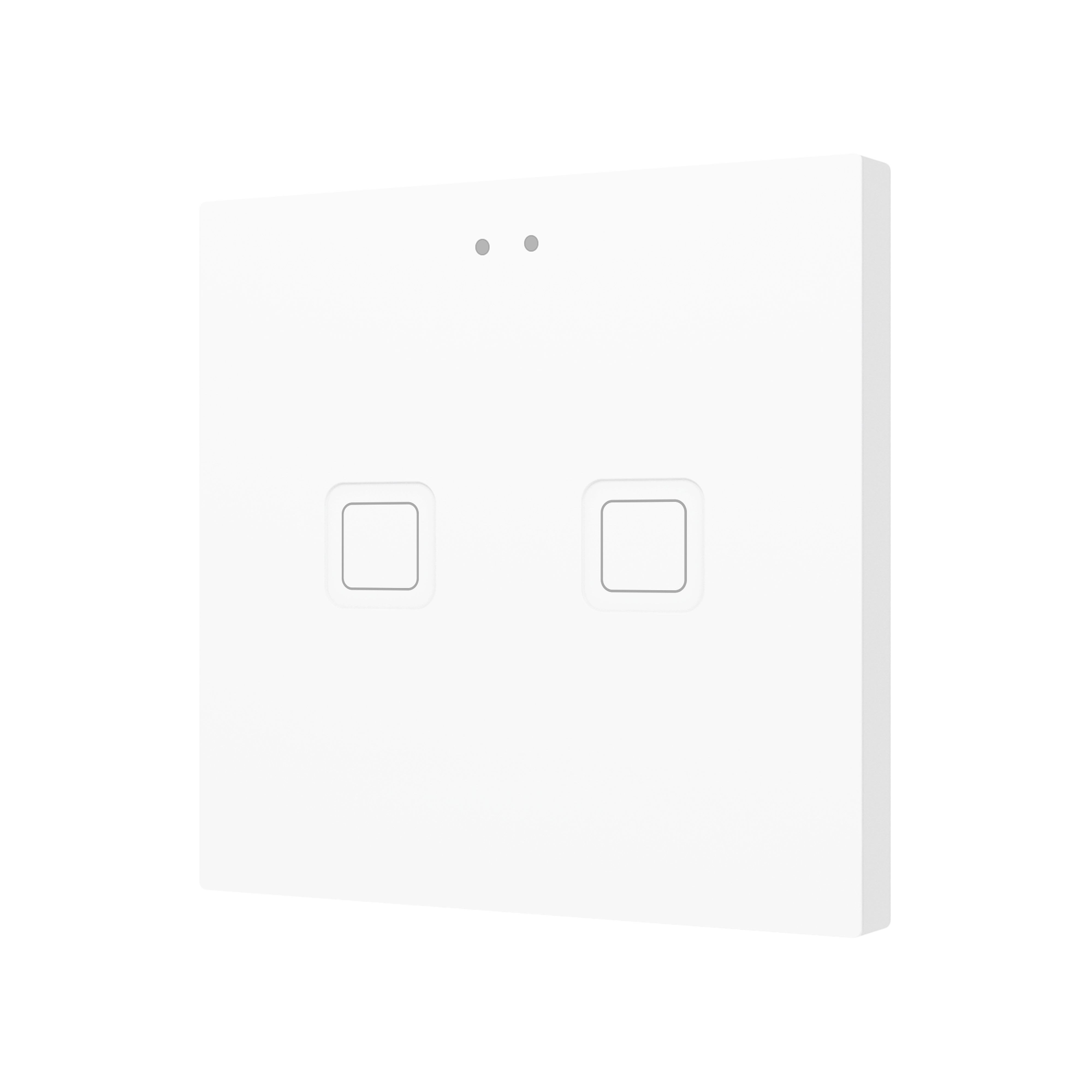 ZENNIO - Tecla 2. Interrupteur capacitif en polycarbonate ? 2 boutons - Blanc