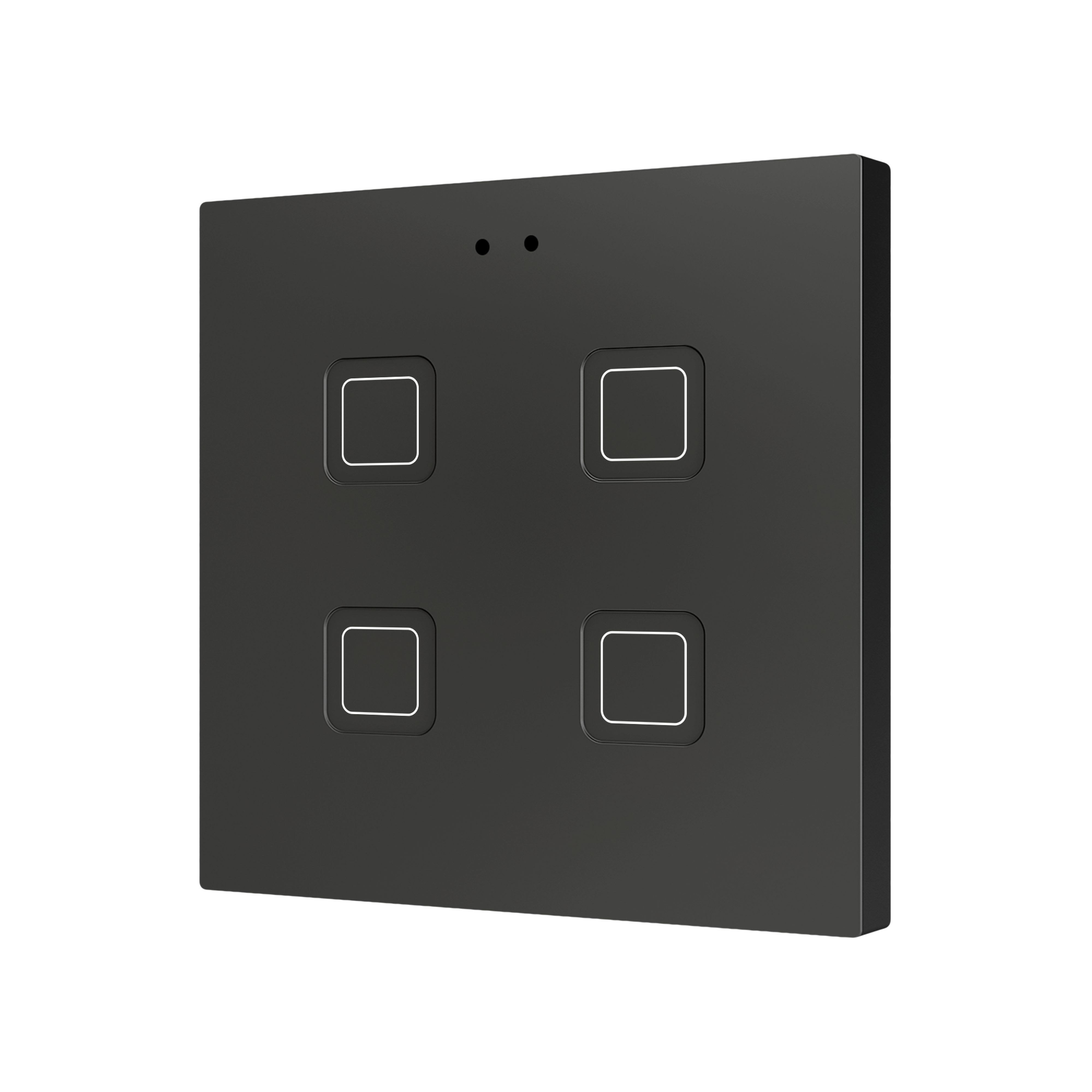 ZENNIO - Tecla 4. Interrupteur capacitif en polycarbonate ? 4 boutons - Anthracite