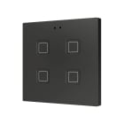 ZENNIO - Tecla 4. Interrupteur capacitif en polycarbonate ? 4 boutons - Anthracite