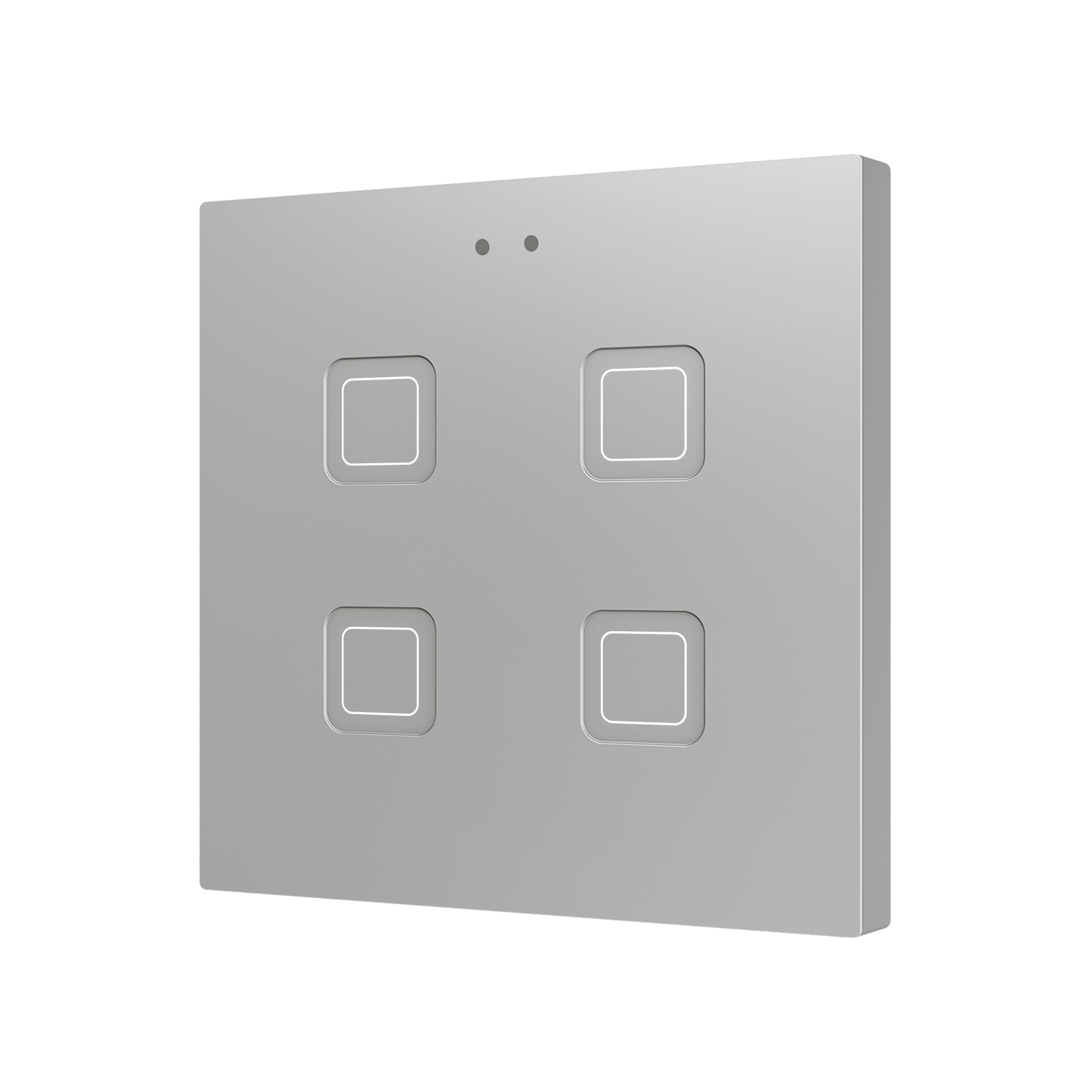 ZENNIO - Tecla 4. PC-ABS Capacitive push button - 4 buttons - Silver