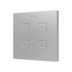 ZENNIO - Tecla 4. Interrupteur capacitif en polycarbonate ? 4 boutons - Argent