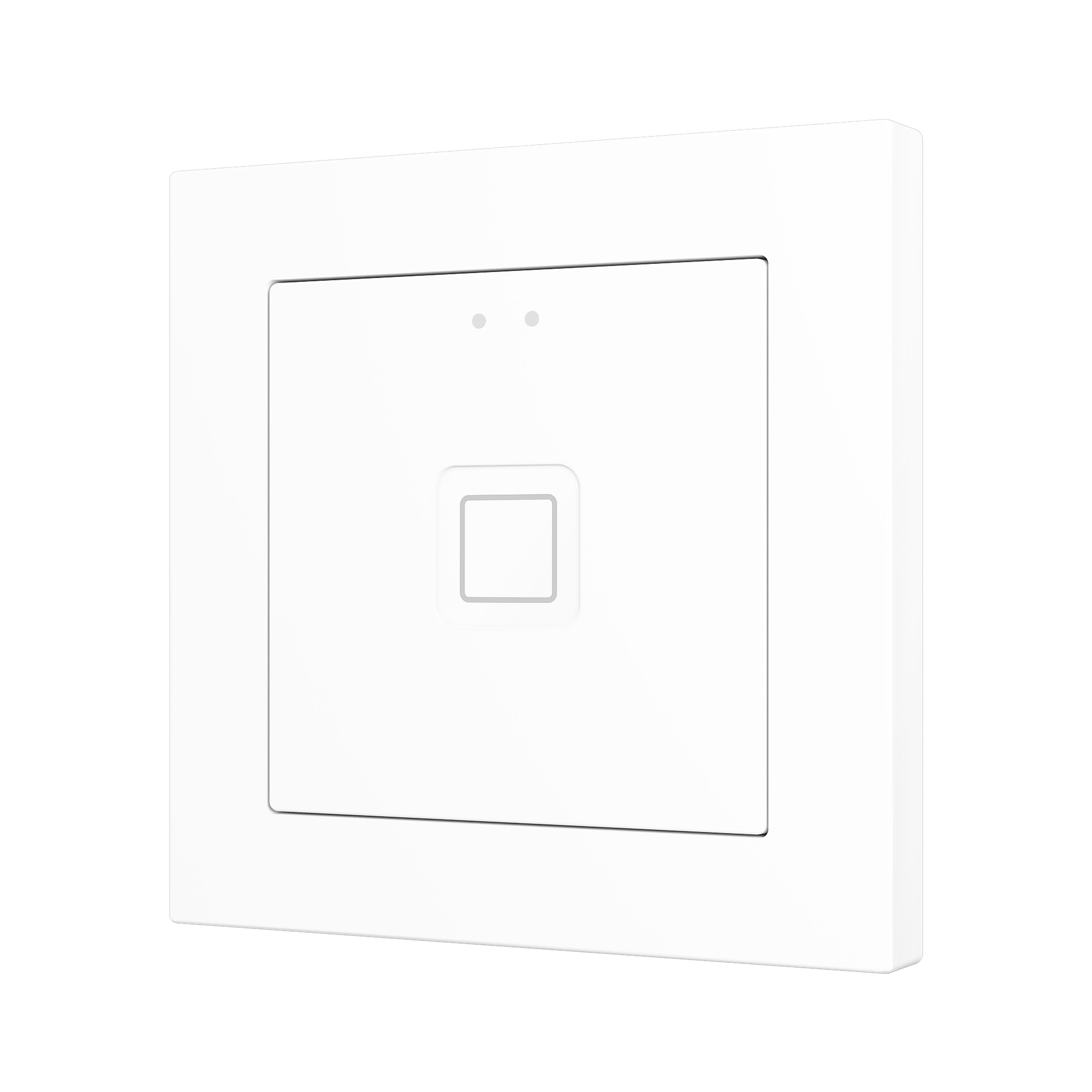 ZENNIO - Tecla 55 X1. Interrupteur capacitif en polycarbonate 55 x 55 ? 1 bouton - Bla...