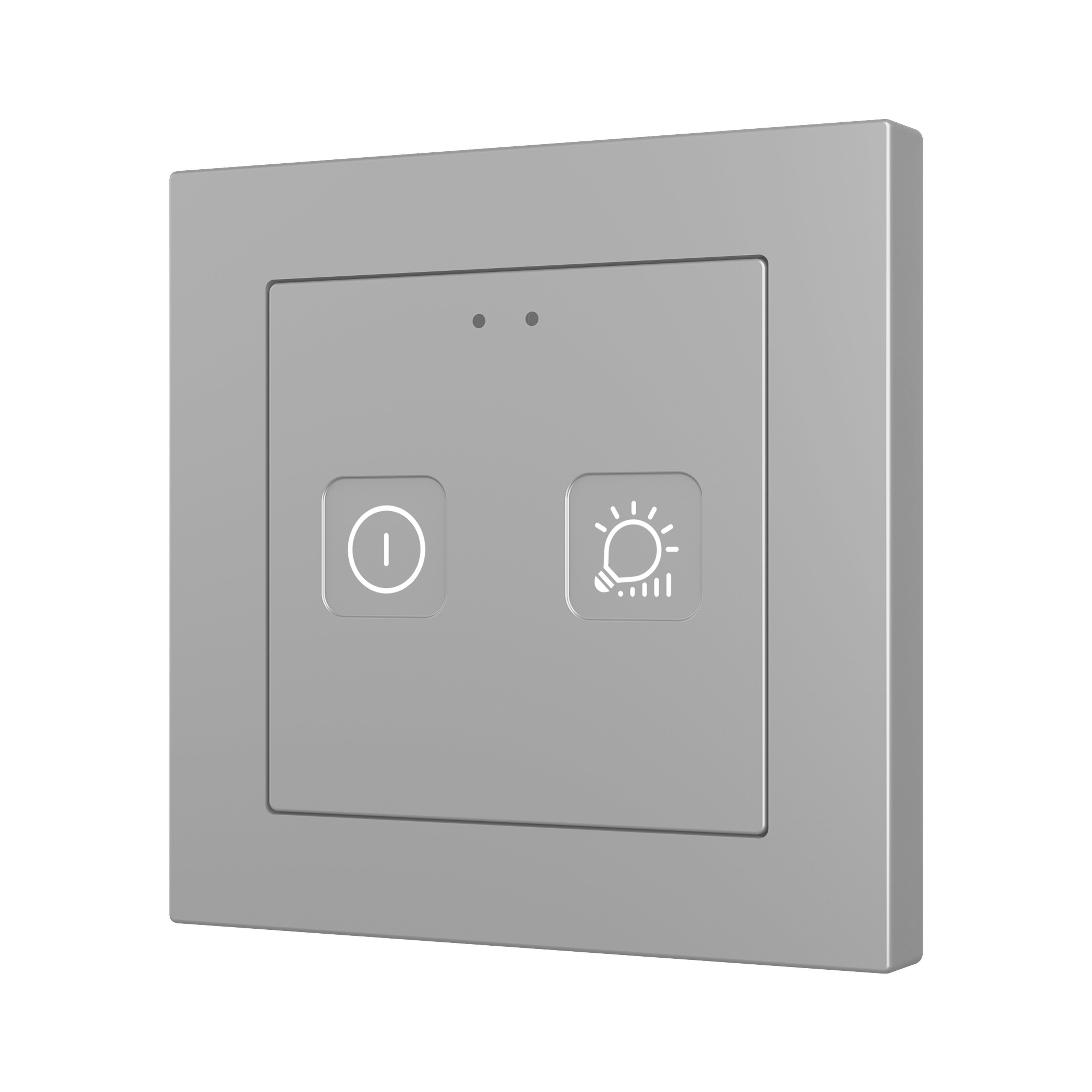 ZENNIO - Tecla 55 X2. Interrupteur capacitif en polycarbonate 55 x 55 ? 2 boutons - Pe...