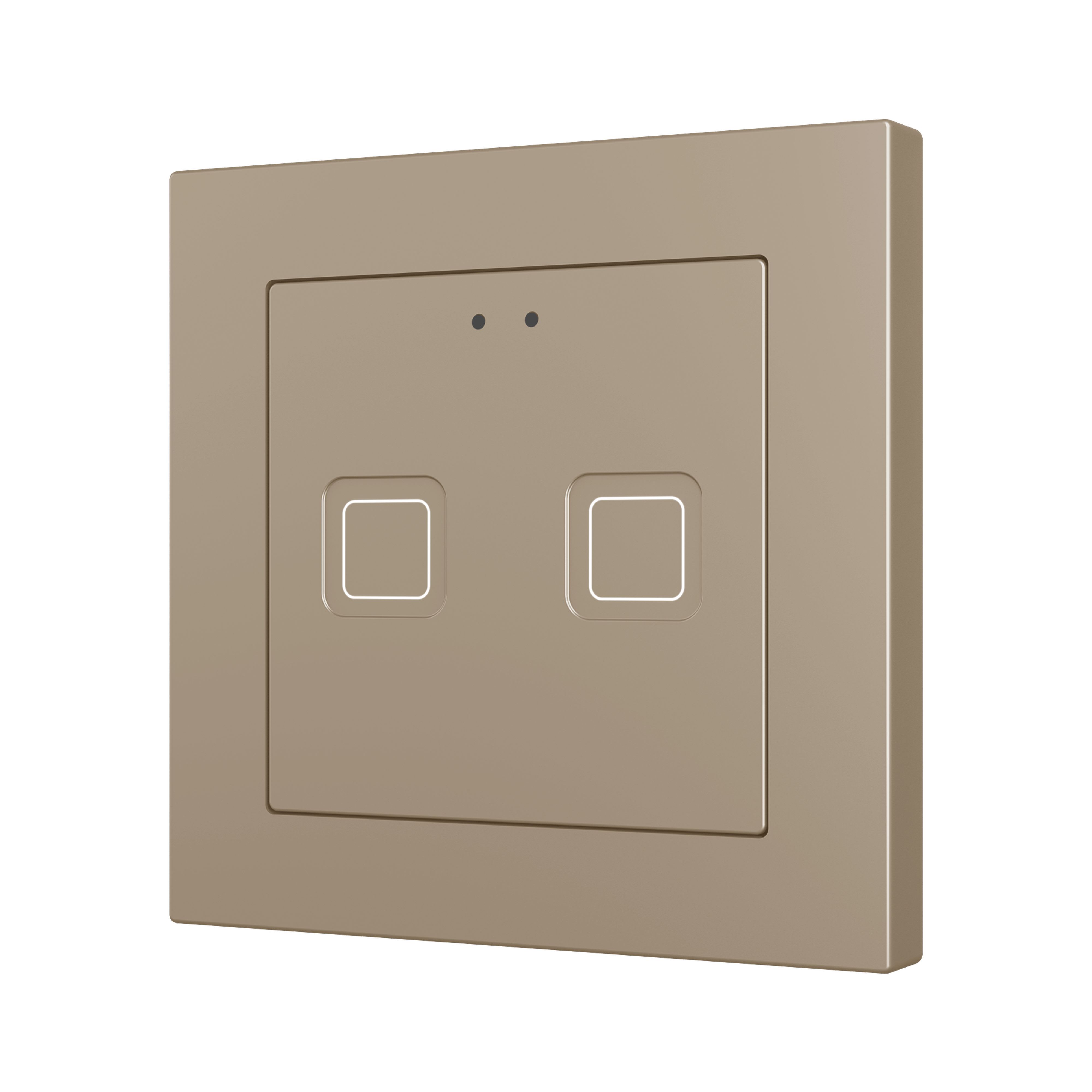 ZENNIO - Tecla 55 X2. PC-ABS Capacitive push button 55x55 - 2 buttons - Champagne (ZS5...