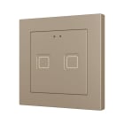 ZENNIO - Tecla 55 X2. PC-ABS Capacitive push button 55x55 - 2 buttons - Champagne (ZS5...