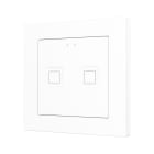 ZENNIO - Tecla 55 X2. Interrupteur capacitif en polycarbonate 55 x 55 ? 2 boutons - Bl...