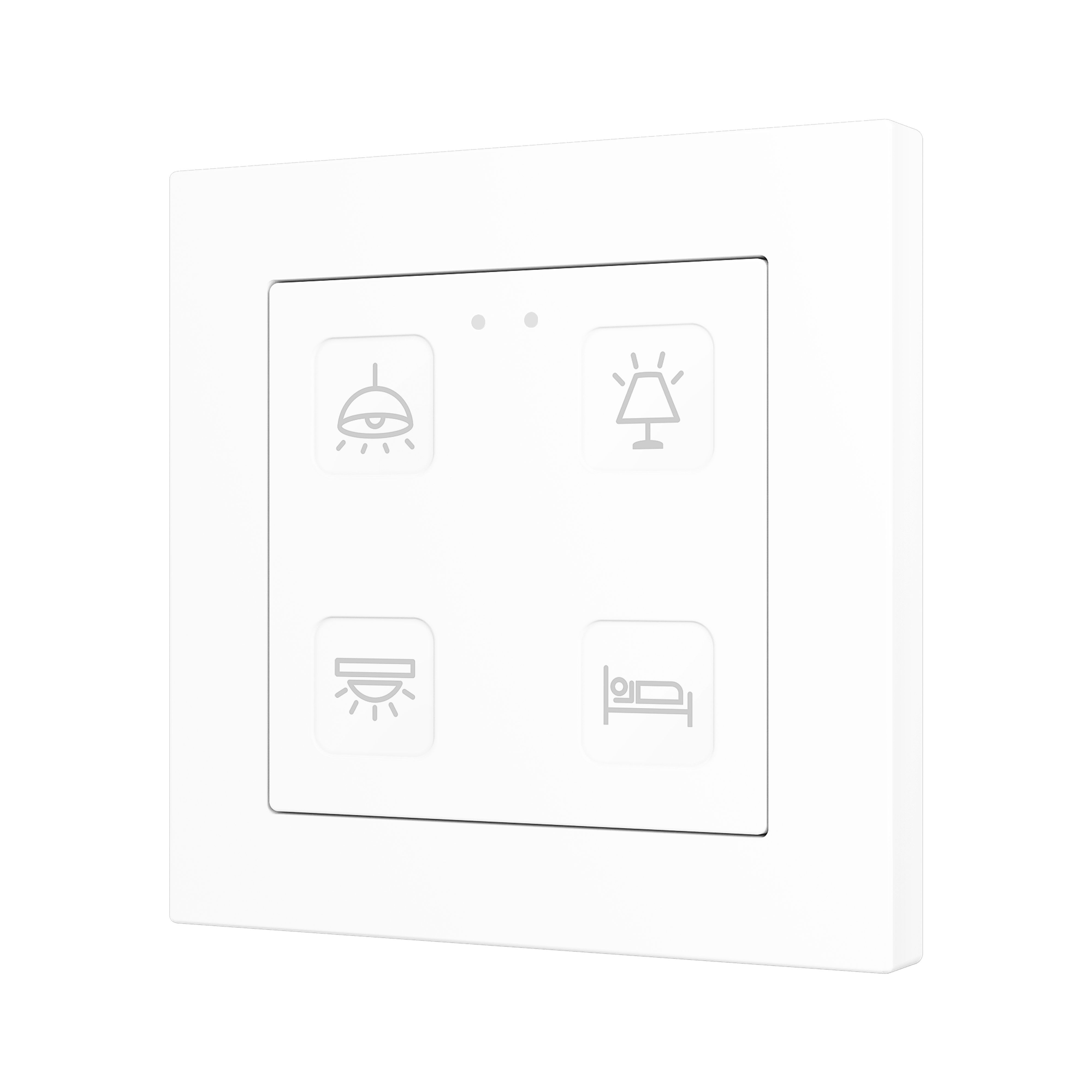 ZENNIO - Tecla 55 X4. Interrupteur capacitif en polycarbonate 55 x 55 ? 4 boutons - Pe...