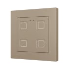 ZENNIO - Tecla 55 X4. PC-ABS Capacitive push button 55x55 - 4 buttons - Champagne (ZS5...