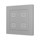 ZENNIO - Tecla 55 X4. PC-ABS Capacitive push button 55x55 - 4 buttons - Silver (ZS55 f...