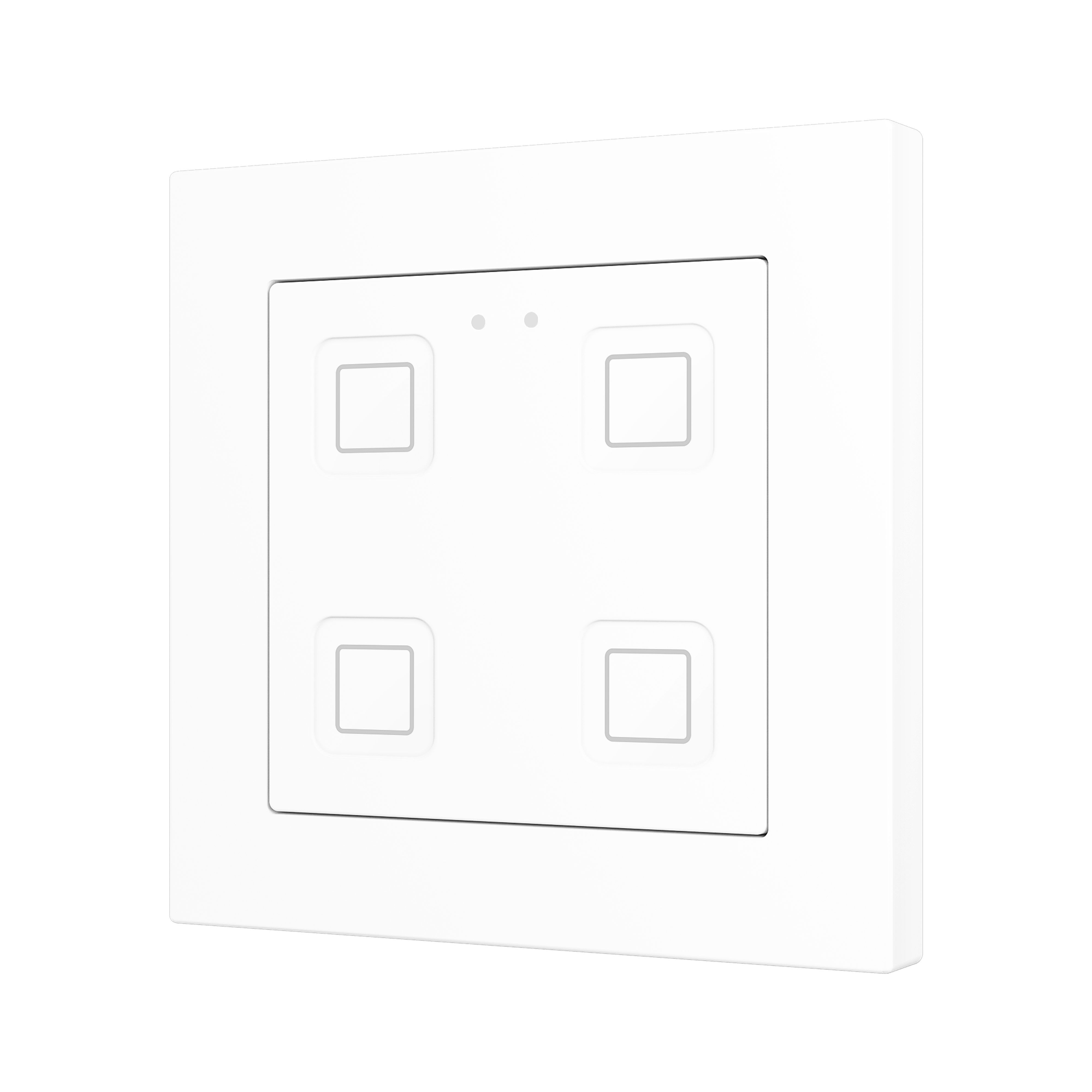 ZENNIO - Tecla 55 X4. PC-ABS Capacitive push button 55x55 - 4 buttons - White (ZS55 fr...