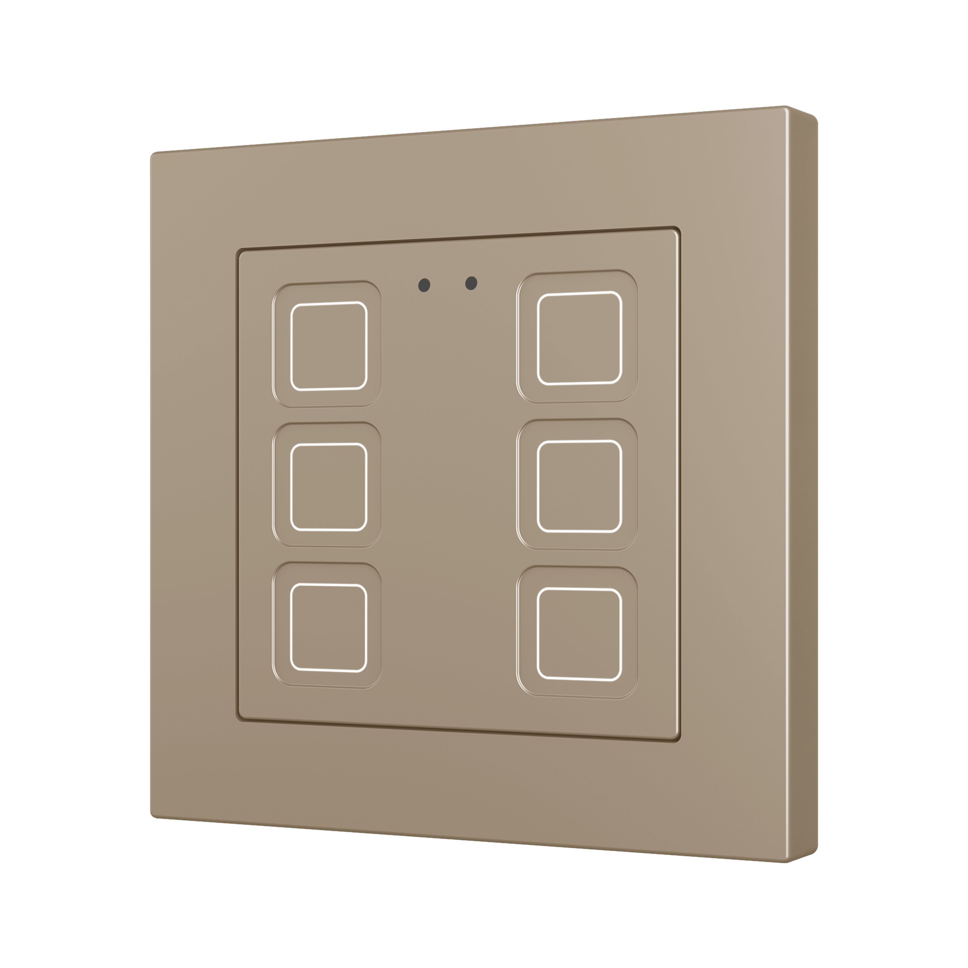 ZENNIO - Tecla 55 X6. PC-ABS Capacitive push button 55x55 - 6 buttons - Champagne (ZS5...