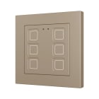 ZENNIO - Tecla 55 X6. PC-ABS Capacitive push button 55x55 - 6 buttons - Champagne (ZS5...