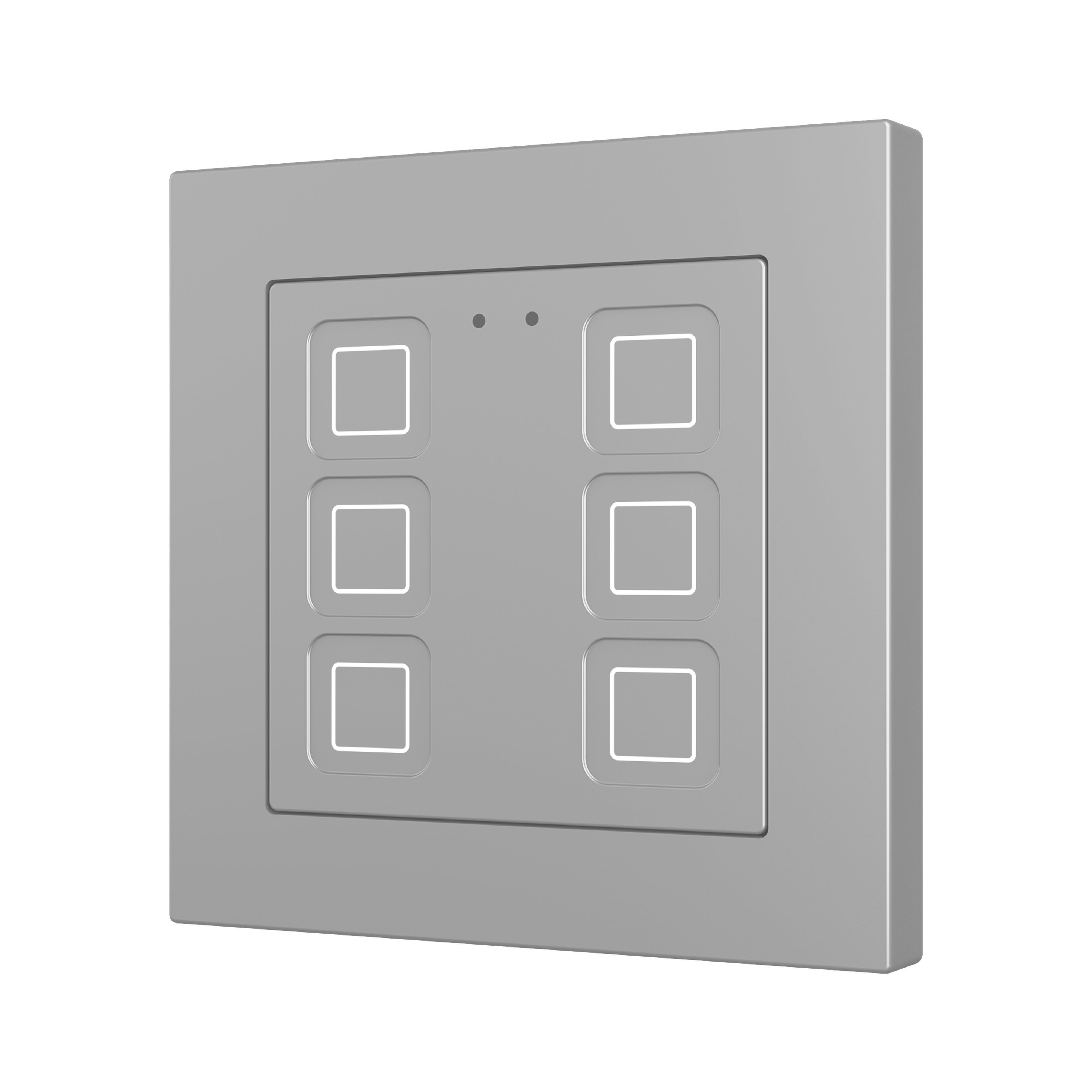 ZENNIO - Tecla 55 X6. PC-ABS Capacitive push button 55x55 - 6 buttons - Silver (ZS55 f...