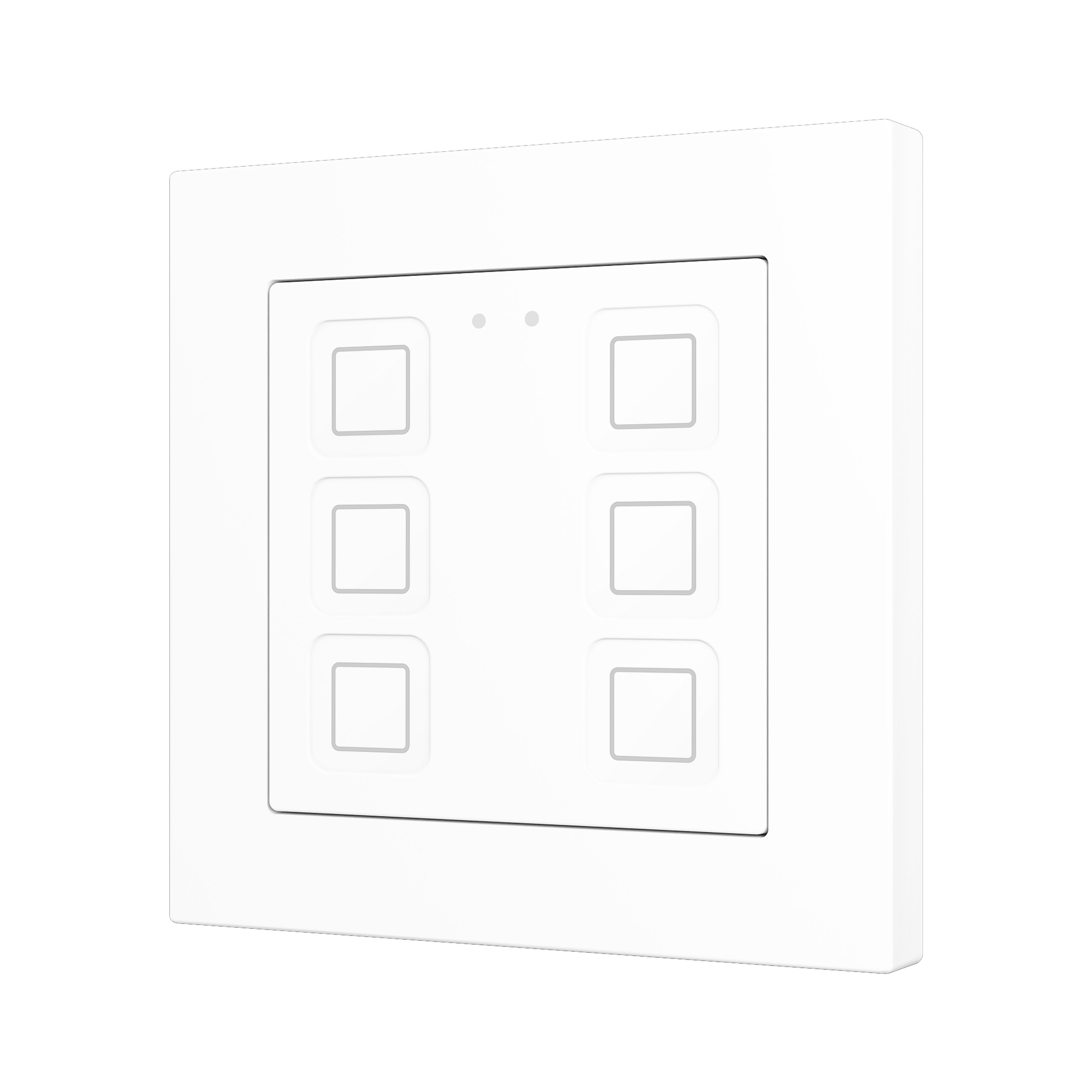 ZENNIO - Tecla 55 X6. PC-ABS Capacitive push button 55x55 - 6 buttons - White (ZS55 fr...