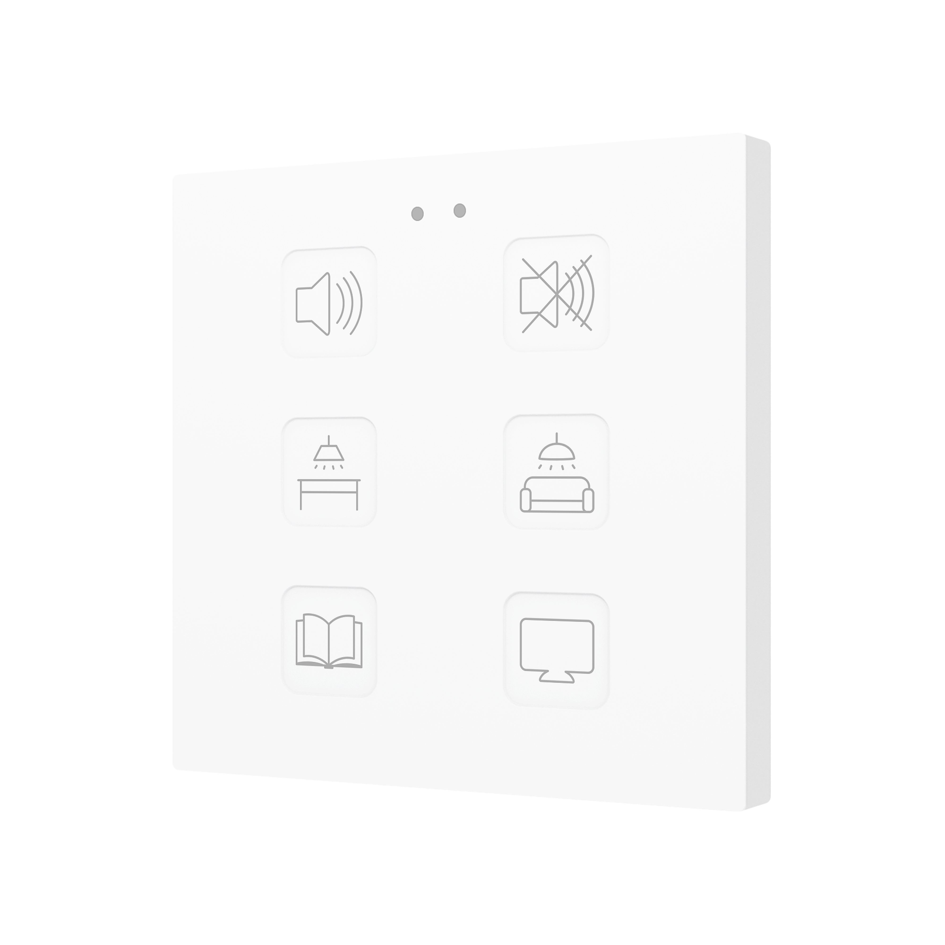 ZENNIO - Tecla 6. Interrupteur capacitif en polycarbonate ? 6 boutons - Personnalisé