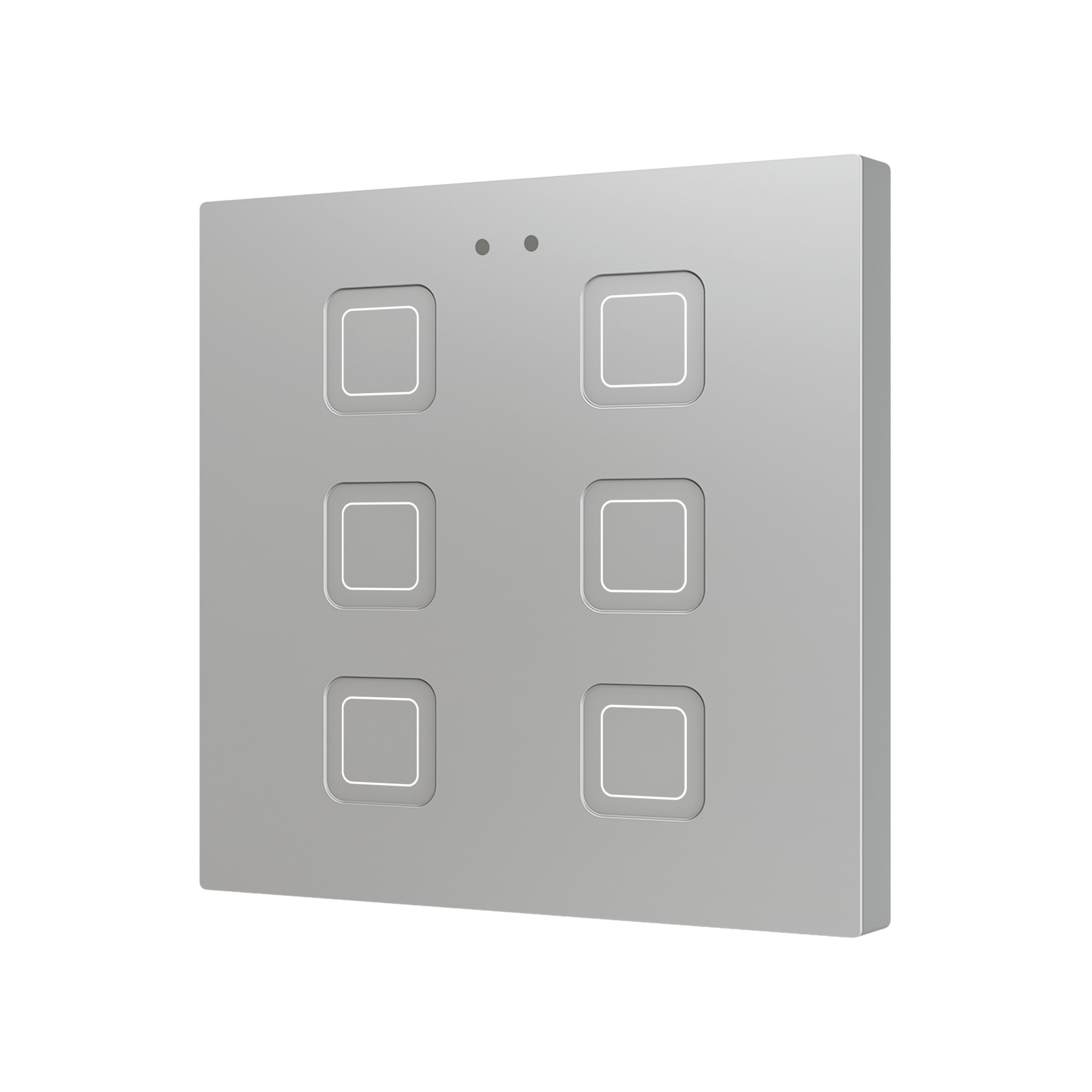 ZENNIO - Tecla 6. Interrupteur capacitif en polycarbonate ? 6 boutons - Argent